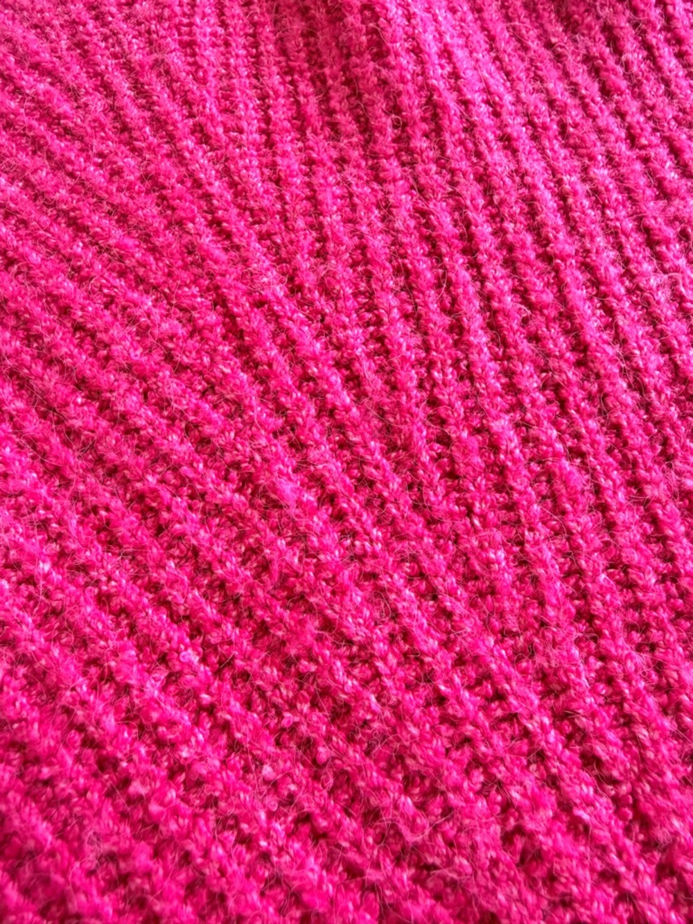 Caslon Directional V Neck Sweater Pink Cabaret Textured Knit Slouchy Womens XS - Picture 4 of 8